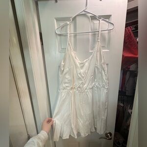 Elegant White Spaghetti Strap Romper